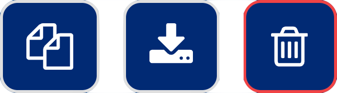 Project options buttons